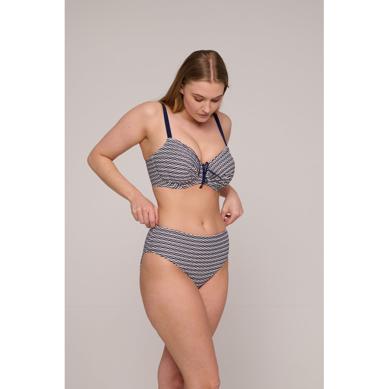 Volle Cup Bikinitop en Water Blue