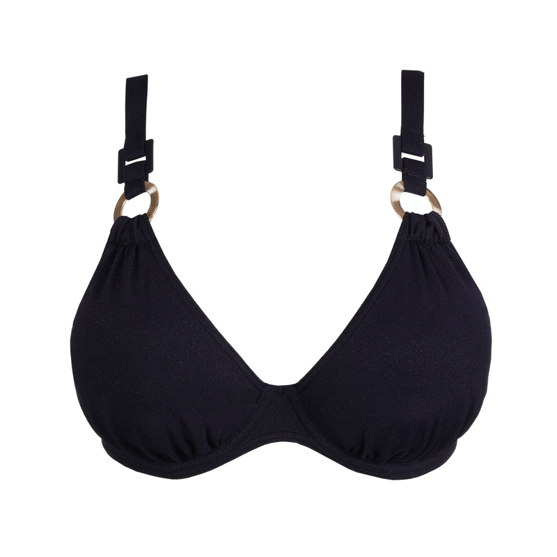 Plunge Bikinitop Halve Mousse Cups in het Dazzling sky