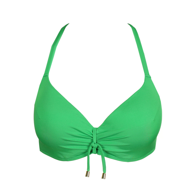 Voorgevormde Plunge Bikinitop en Exotic green