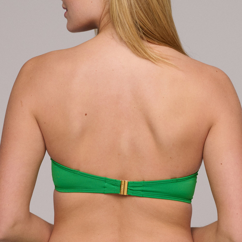 Voorgevormde Strapless Bikinitop en Exotic green