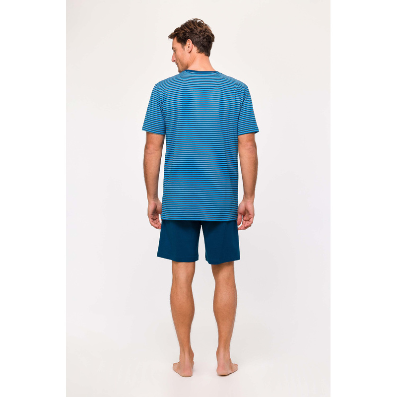 Pyjama Korte Broek en Blauwe streep