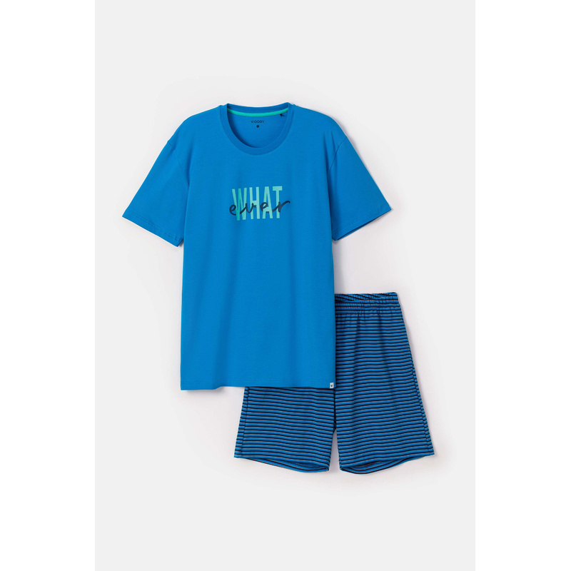 Pyjama Korte Broek en Bleu