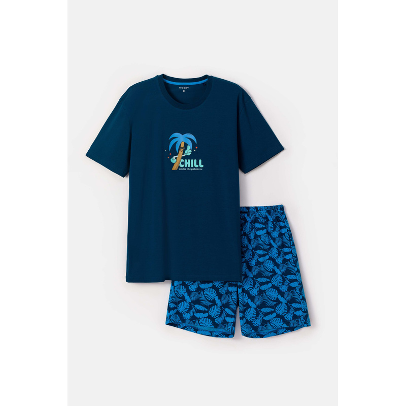 Pyjama Korte Broek en Donkerblauw