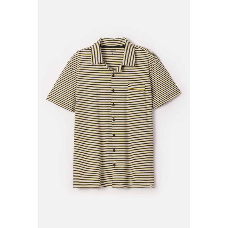 Pyjama Korte Broek en Beige streep