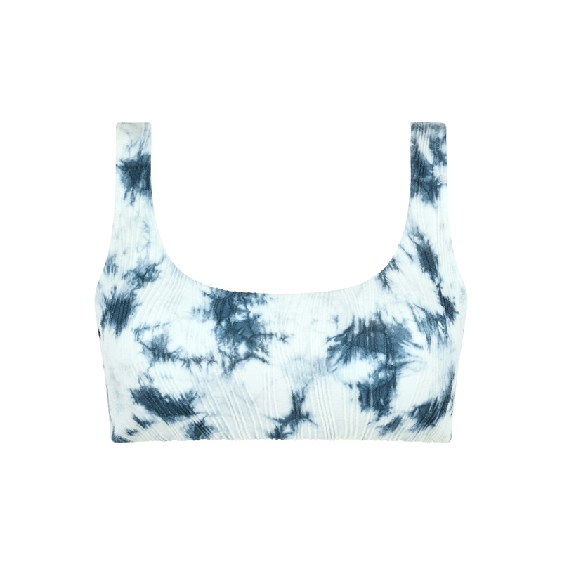 Bikinitop Zonder Beugel en Splash denim