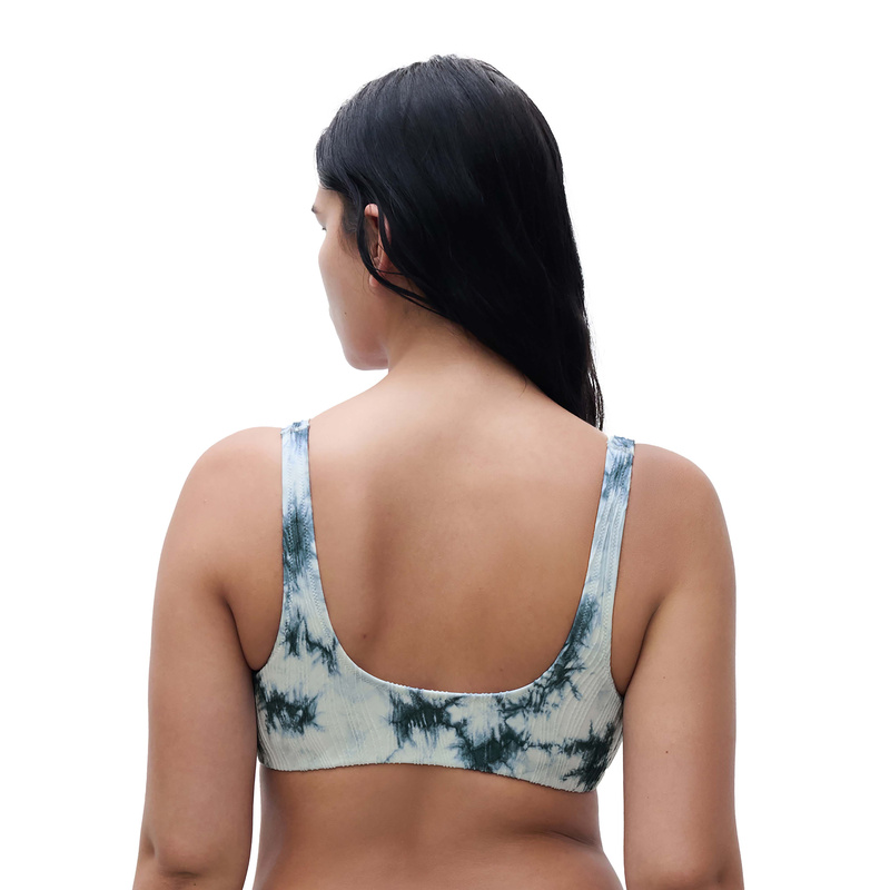 Bikinitop Zonder Beugel en Splash denim