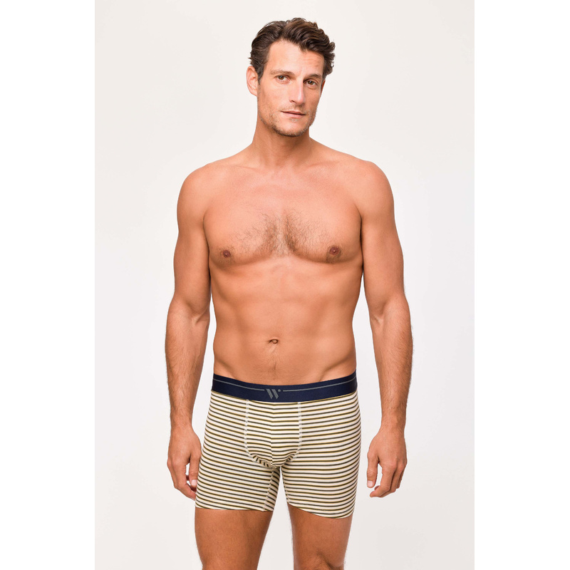 Duopack Boxershorts en Antraciet + streep