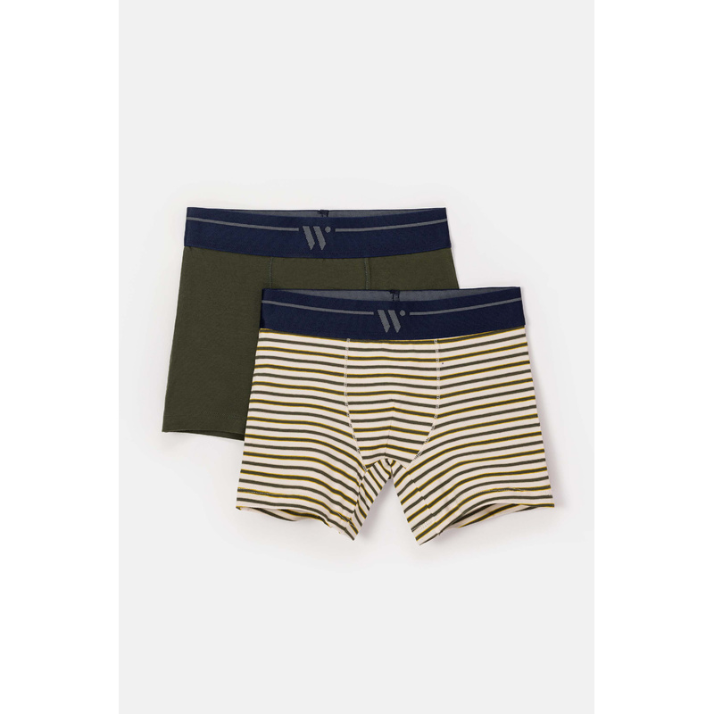 Duopack Boxershorts en Antraciet + streep