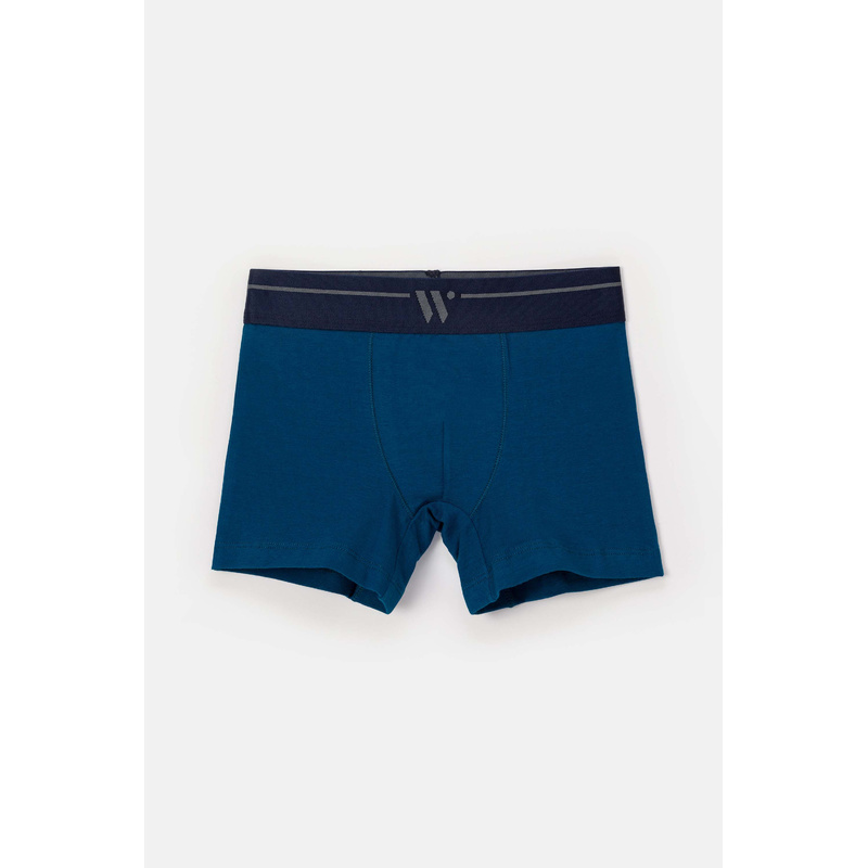 Duopack Boxershorts en Donkerblauw + bladeren print