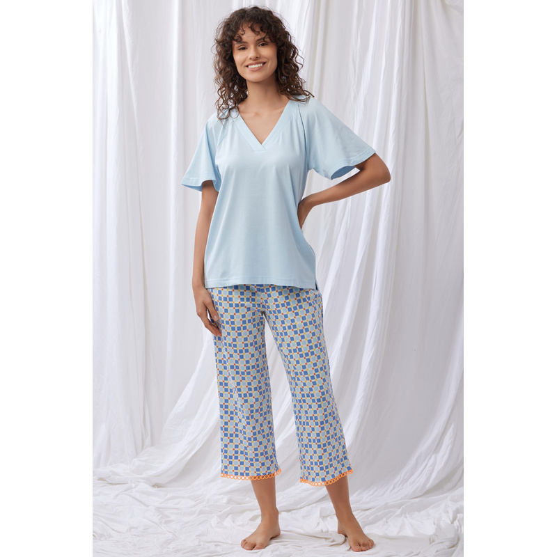 Pyjama Lange Broek in het Lichtblauw