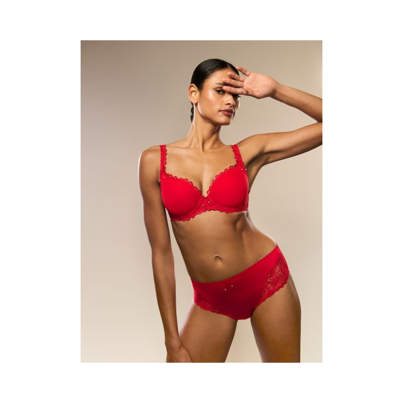 Tailleslip in het True red Tailleslip in het True red