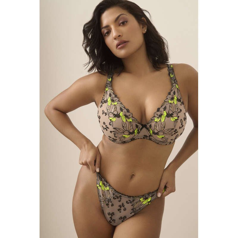 Plunge Bh Halve Mousse Cups in het Wild bloom