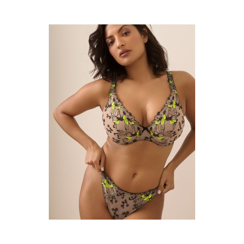 Plunge Bh Halve Mousse Cups in het Wild bloom