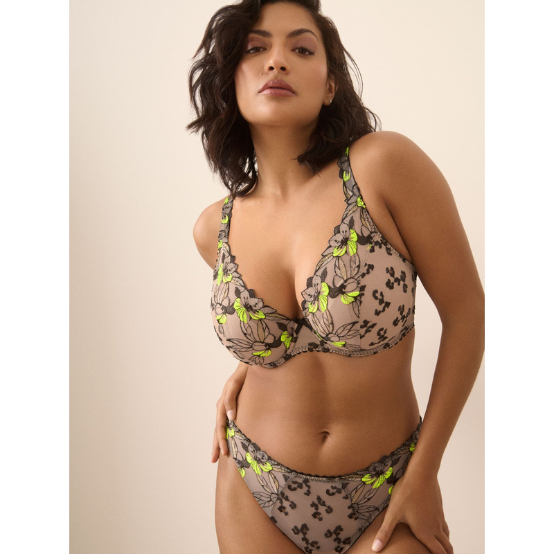 Plunge Bh Halve Mousse Cups in het Wild bloom