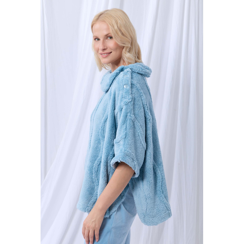 Poncho in het Lichtblauw