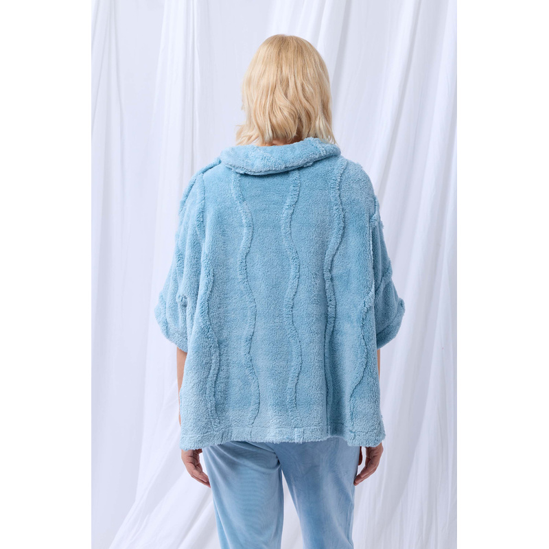 Poncho in het Lichtblauw