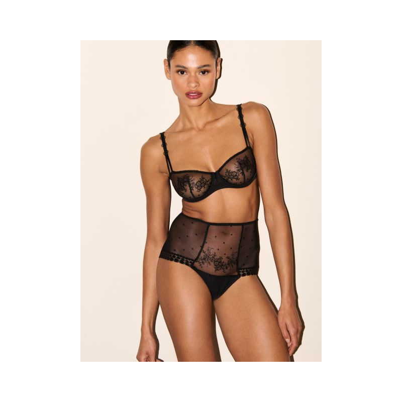 Niet Voorgevormde Balconette Bh en Noir