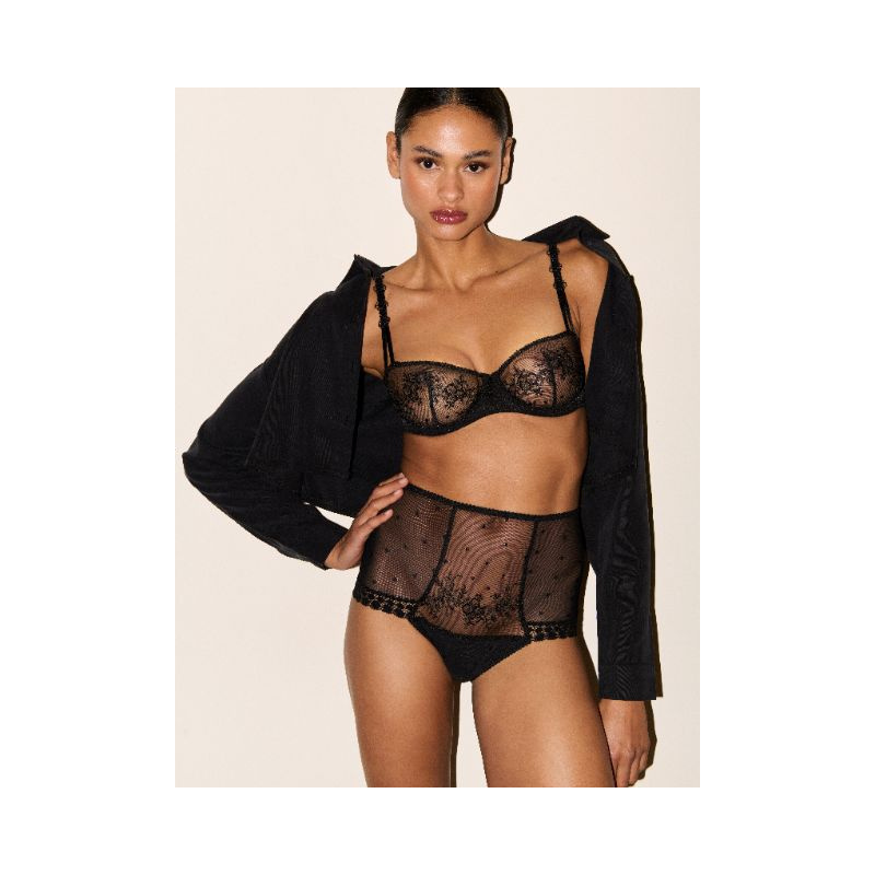 Niet Voorgevormde Balconette Bh en Noir