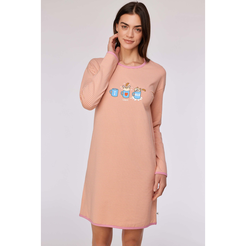 Slaapkleed in het Roze-gele streep