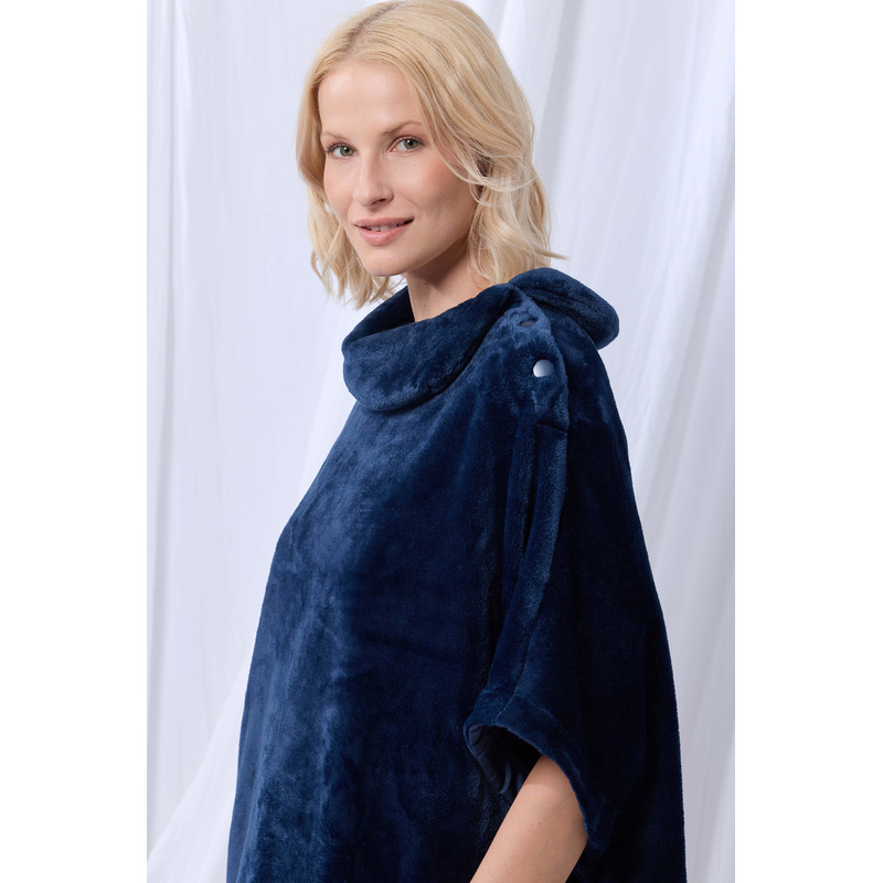 Poncho en Donkerblauw