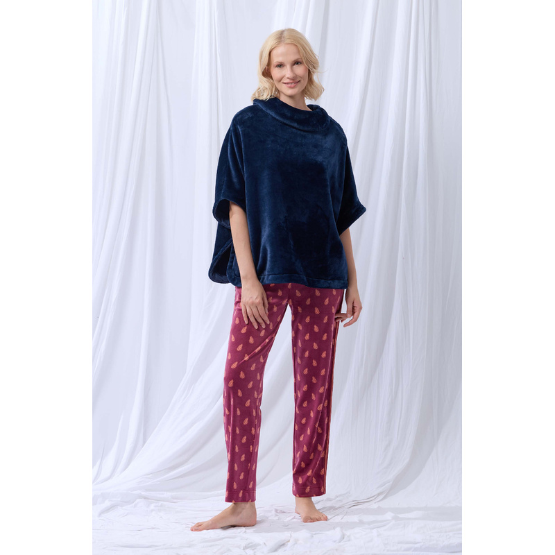 Poncho in het Donkerblauw