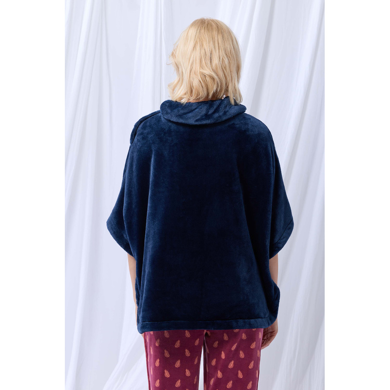 Poncho en Donkerblauw