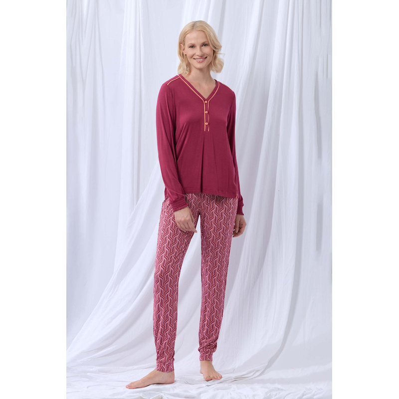 Pyjama in het Wijnrood