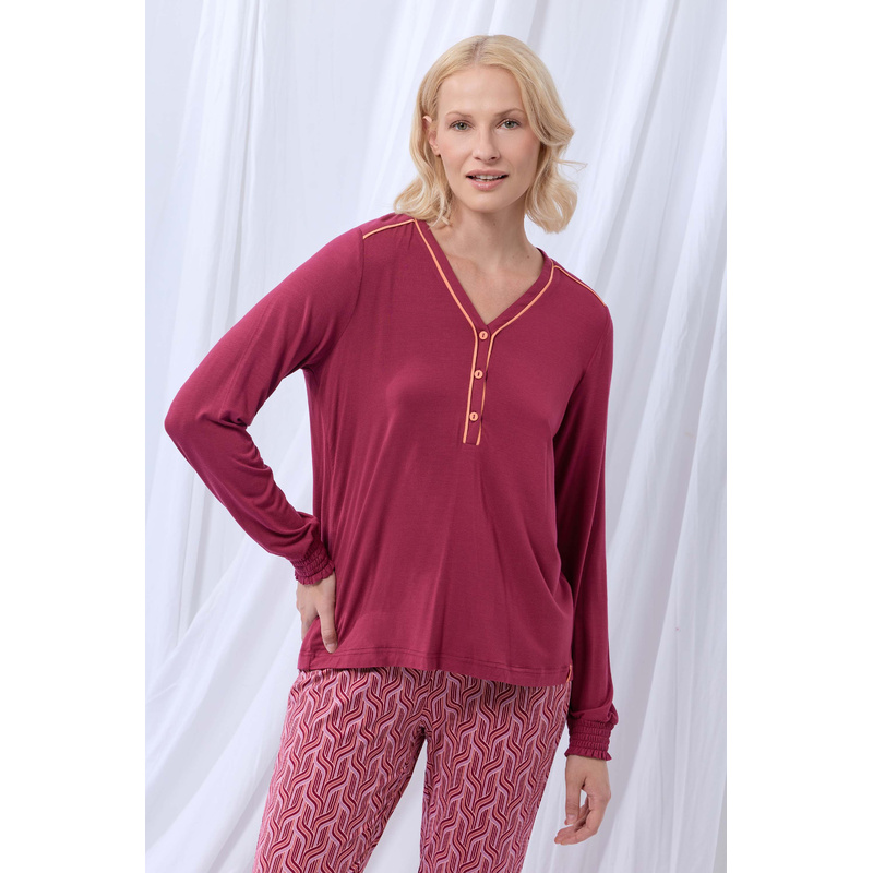 Pyjama in het Wijnrood