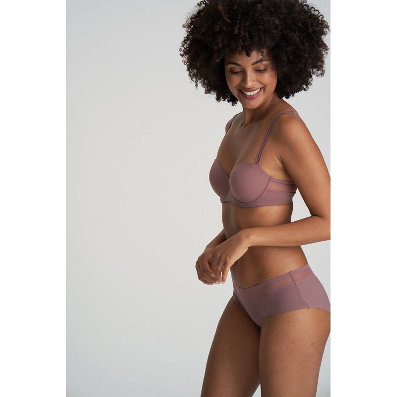 Voorgevormde Balconnet Bh en Satin taupe Voorgevormde Balconnet Bh en Satin taupe