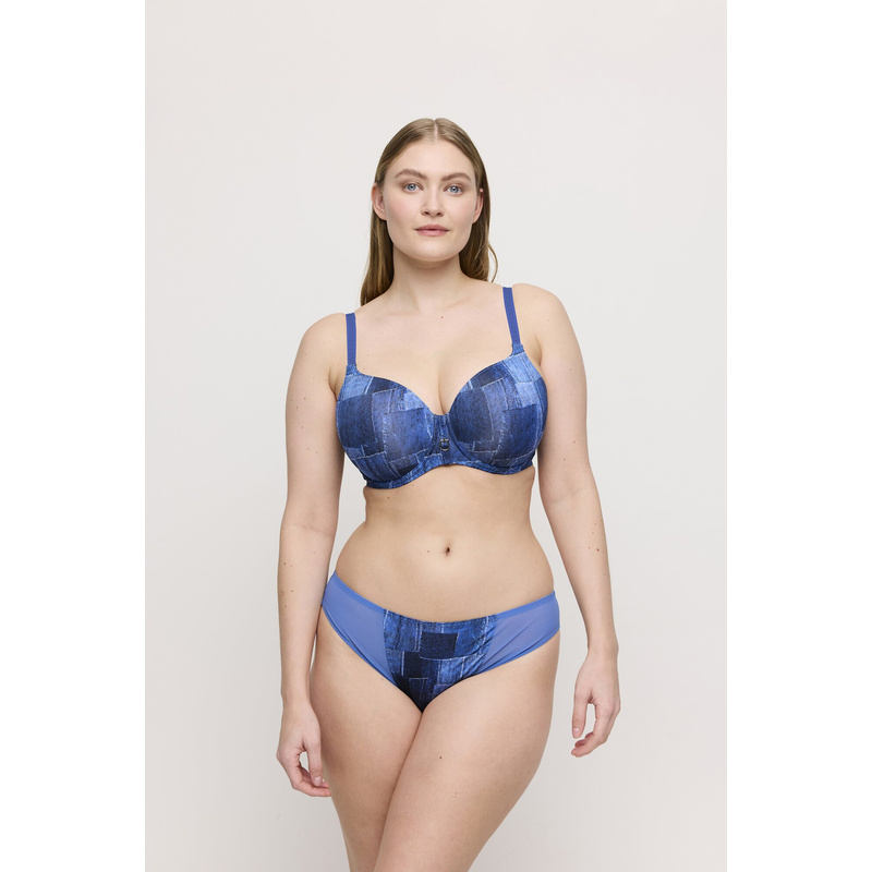 Voorgevormde Bh Hartvorm in het Twill blue