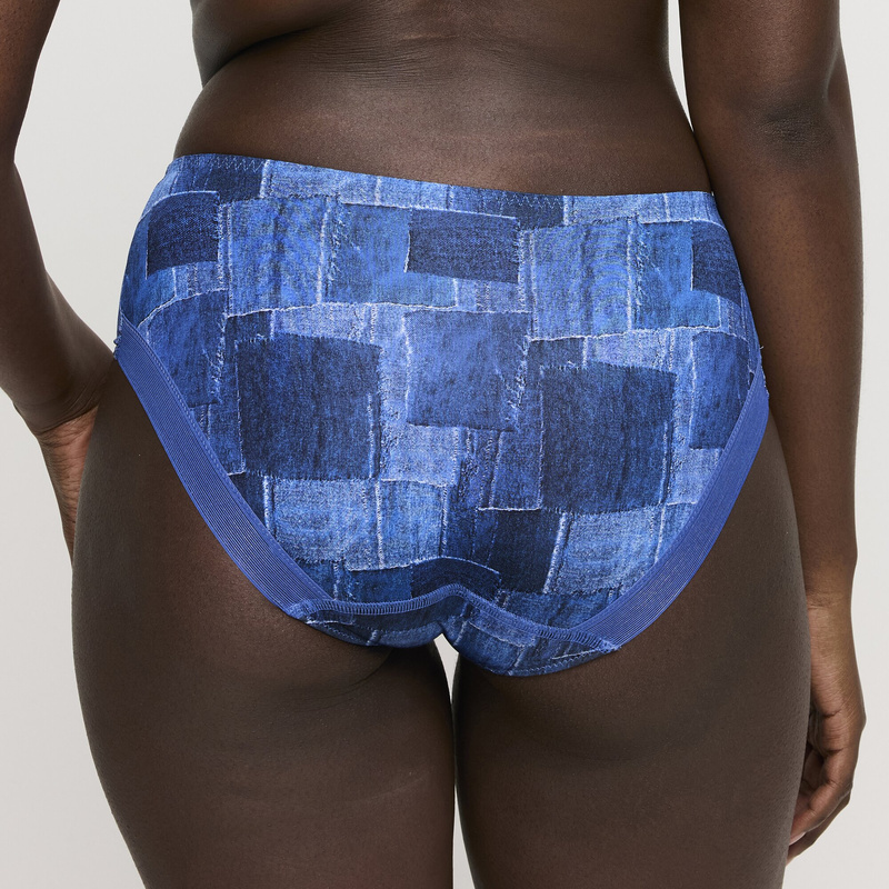 Tailleslip in het Twill blue