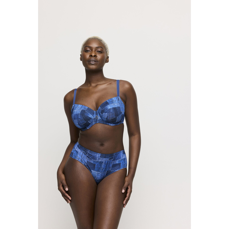 Tailleslip in het Twill blue