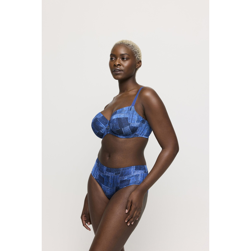 Tailleslip in het Twill blue