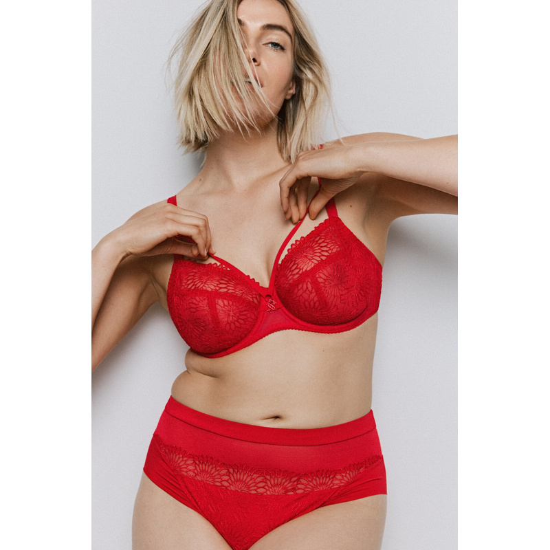 Tailleslip in het True red