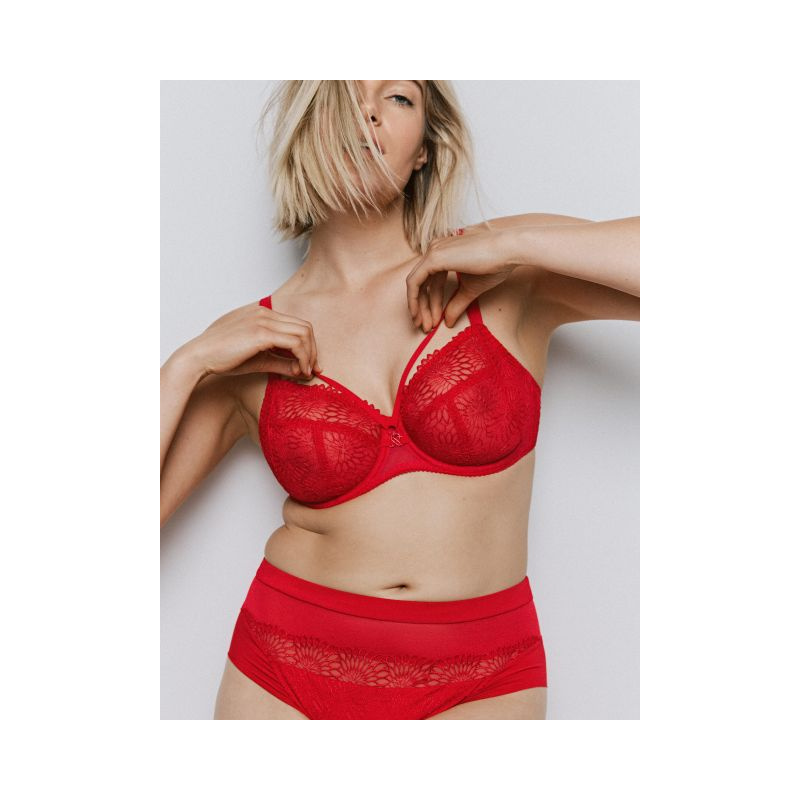 Tailleslip in het True red